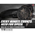 SHARK LED Date Black Red Quartz Stainless Steel Men Sport Wrist Watch Ref46