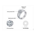 Gorgeous 1.5ct Cubic Zirconia Wedding Ring Bridal Sets 925 Solid Sterling Silver - Ring Size 6,7,8