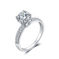 Gorgeous 1.9ct Cubic Zirconia Engagement Ring 925 Sterling Silver - Sz 6