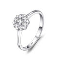 925 Solid Sterling Silver 0.4ct Cubic Zirconia Ring 925 Sterling Silver   - Ring Size 8