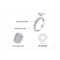GENUINE 925 Solid Sterling Cubic Zirconia Anniversary Wedding Eternity Ring - Size 6