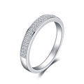 925 Solid Sterling Cubic Zirconia Anniversary Wedding Eternity Ring - Size 6
