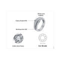 GENUINE 925 Solid Sterling 0.7ct Cubic Zirconia Wedding Ring Bridal Sets  - Size 7