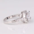 Sparkling Cushion Princess Cut - 18k white gold filled engagement Ring Sz 8