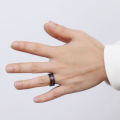 Stainless Steel Wedding Ring Black Engagement Band Size 12