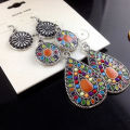3Pairs/Lot Bohemian Colorful Resin Bead Women Earrings