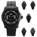 SHARK ARMY Fashion Men's Date Black Steel Quartz Wrist Military Sport Watch+Box Ref59