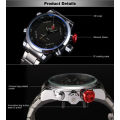 GENUINE Shark Digital LED Date Big Face Silver Black Quartz Sport Wrist Watch Ref31