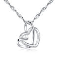 Sterling Silver Filled cross Heart Pendant & necklace