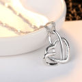 Sterling Silver Filled cross Heart Pendant & necklace
