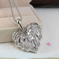 Heart Bib Statement Chain Pendant Necklace