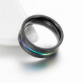 Stainless Steel Wedding Ring Black Engagement Band Size 12
