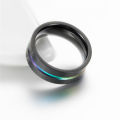 Stainless Steel Wedding Ring Black Engagement Band Size 9