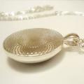 "BELIEVE" Cabochon Glass Silver Pendant Necklace