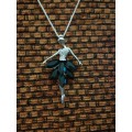 Long Double Layer Sweater Ballerina in Black Dress Fashion Necklace