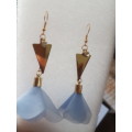 Fashion Bohemian Long Dangle Earrings - Blue