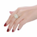 Exquisite Silver White Gemstones Bride Wedding Ring Size 9