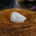 Silver Blue Gemstone Ring Wedding Fine Jewelry Size 7