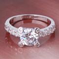 18k White Gold Bonded Ring - White Gold Filled Sz8