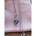 GENUINE Heart Necklaces Pendant Crystals From SWAROVSKI -  Crystal Virtual Light