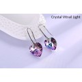 GENUINE Heart Crystals Earring From SWAROVSKI - Crystal Vitrail Light