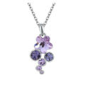 Girls Necklace Silver Purple Plum Zircon Necklace from SarAbi Collection