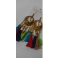 Fashion Bohemian Feather Tassel Dangle Earrings Ref2