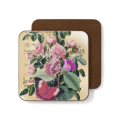 Wooden Coaster 4pc - Flowers on music sheets