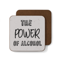 Wooden Coaster 4pc - Alcohol quotes