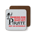 Wooden Coaster 4pc - Alcohol quotes