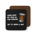 Wooden Coaster 4pc - Alcohol quotes