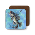 Wooden Coaster 4pc - Fishing