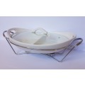 Divided Oval Buffet Server