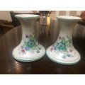 Decorative Vintage Elizabeth Arden Porcelain Candlestick Holders