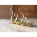 4 x Brass Swans