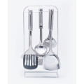 7 pcs Stainless Steel Kitchenware Set. Skimmer, Soup Ladle, Spatula, Turner, Egg Lifter, Rice Spoon