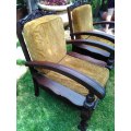a Pair of imbuia chairs