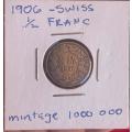 Switzerland 5 x Half Franc Silver Coin (0,835%)