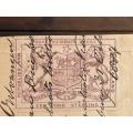 STELLALAND / BECHUANALAND - 1884 - EEN POND STERLING USED ON REVENUE DOC