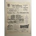 1964 SA SOCCER PROGRAMME: DURBAN CITY VS P.E. CITY CASTLE CUP 1ST ROUND AT NEW KINGSMEAD