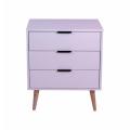 Diana Three Drawer Chest Of Drawers White With Pine Legs