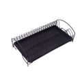 Dish Rack With Removable Drip Tray - Black