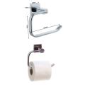 3 piece Soap Dish/Toilet Roll/ Hand Towel Holders Square - Combo