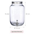 8 Litre Glass Juice Dispenser