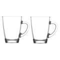 250ml Round Glass Coffee Mugs - Set of 2