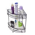 2 Tier Multifunction Non-Drilling/Free-Standing Corner Caddy- Black