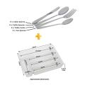 Cutlery Divider Acrylic and 24 Pieces Cutlery Set - Combo