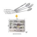 Cutlery Divider Plastic Flower Pot Printed + 24 Pieces Cutlery Set