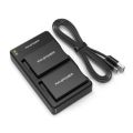 RAVPower Dual 1100mAh Canon LP-E8 Replacement Battery Charger Set