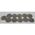 Collection of 5 cent coins
